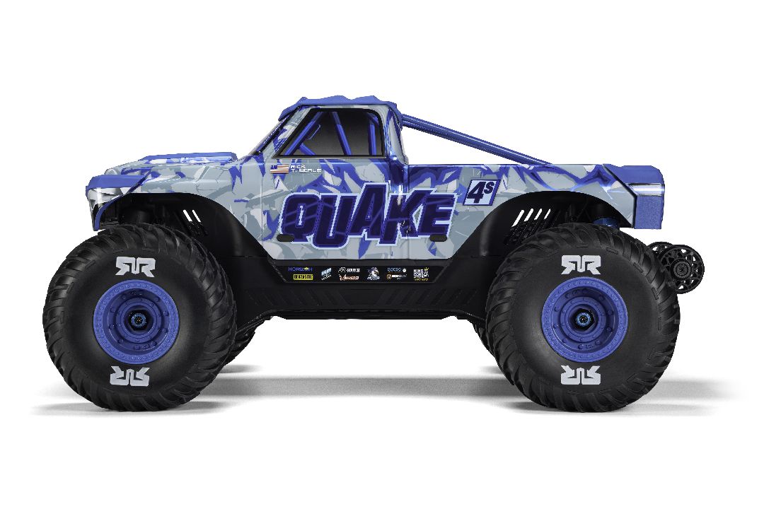 ARA4437T2 Arrma 1/8 Quake 4S DSC 4X4 Brushless RTR - White/Blue