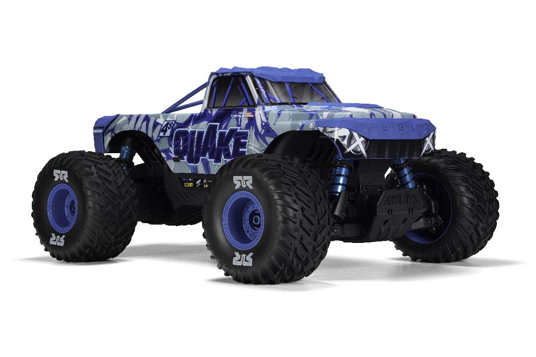 ARA4437T2 Arrma 1/8 Quake 4S DSC 4X4 Brushless RTR - White/Blue