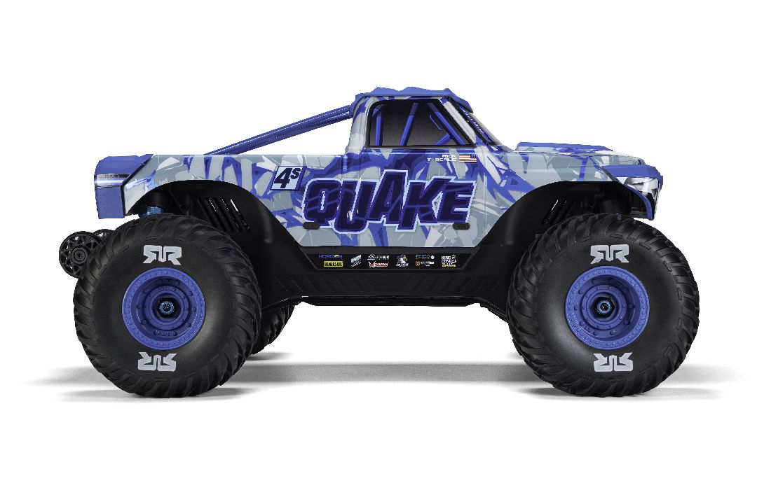 ARA4437T2 Arrma 1/8 Quake 4S DSC 4X4 Brushless RTR - White/Blue