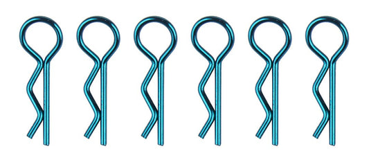ASC1736 Team Associated Factory Team Body Clips (Metallic Blue) (6 Short)