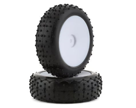 ASC21595 Team Associated Reflex 14B Front Narrow Pre-Mounted Mini Pin Tire (2) (White)