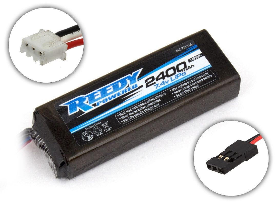 ASC27313 Reedy 2400mAh 2S 7.4V LiPo TX/RX Flat