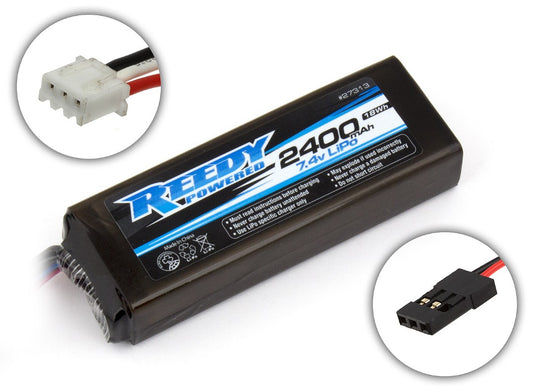 ASC27313 Reedy 2400mAh 2S 7.4V LiPo TX/RX Flat