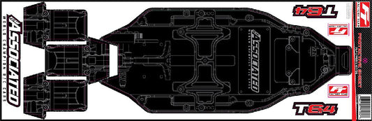 ASC71184 Team Associated RC10T6.4 FT Chassis Protective Sheet, Printed