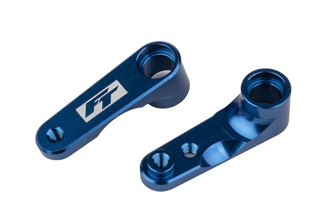 ASC91983 Team Associated RC10B6.4 Factory Team Steering Bellcranks, Blue Aluminum