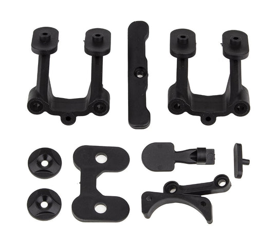 ASC92312 Team Associated RC10B74.2 Rear Body/Wing/Fan Mounts and Bumper