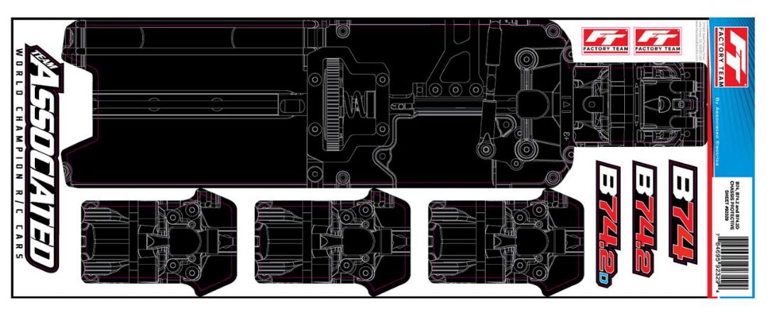 ASC92329 Team Associated RC10B74.2 Chassis Proctective Sheet