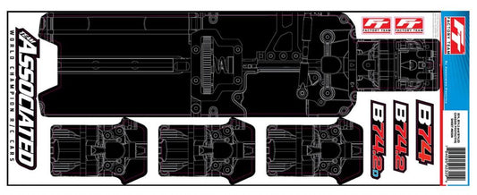 ASC92329 Team Associated RC10B74.2 Chassis Proctective Sheet