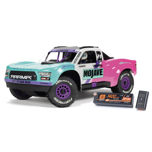 ARA2304ST1 - 1/16 MOJAVE GROM 223S DSC 4X4 RTR Brushless Desert Truck, Teal (Battery & Charger Included)