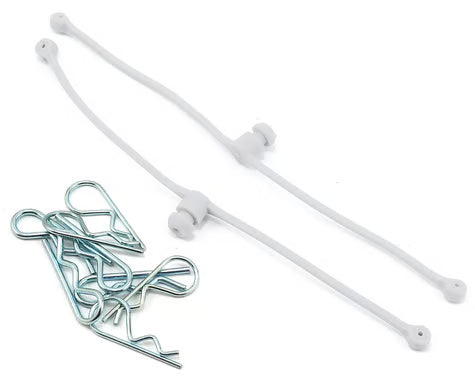 2246 DuBro Body Klip Retainers w/Body Clips (White)