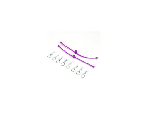 2250 DuBro Body Klip Retainers w/Body Clips (Purple)