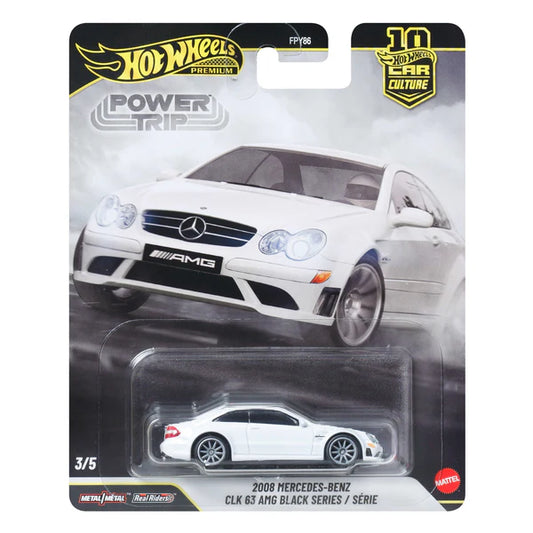 Hot Wheels Premium "Power Trip Car Culture 2008 Mercedes-Benz CLK 63 AMG Black Series