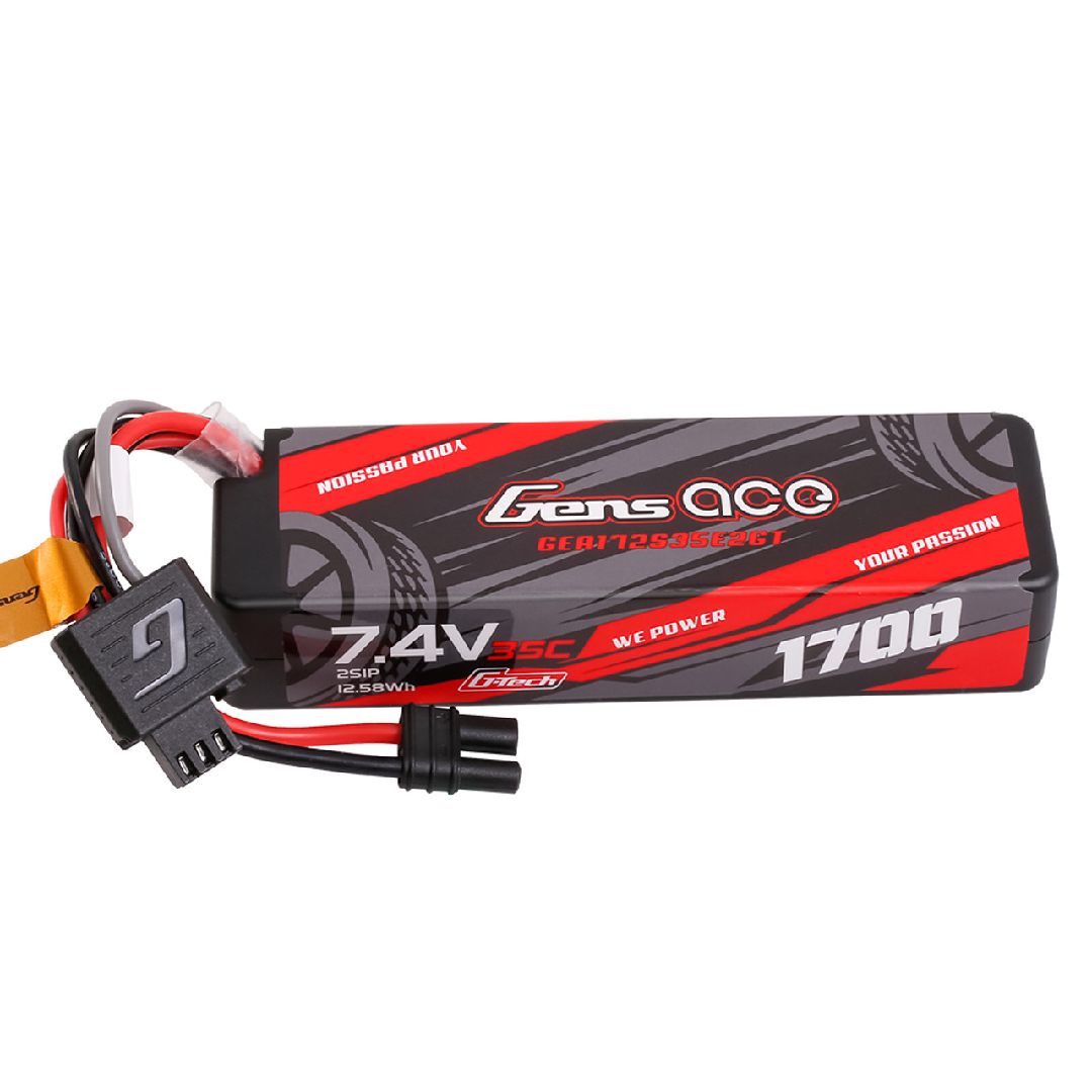 GEA172S35E2GT Gens Ace G-Tech 1700mAh, 2S1P 7.4V 35C LiPo Hard Case for GROM