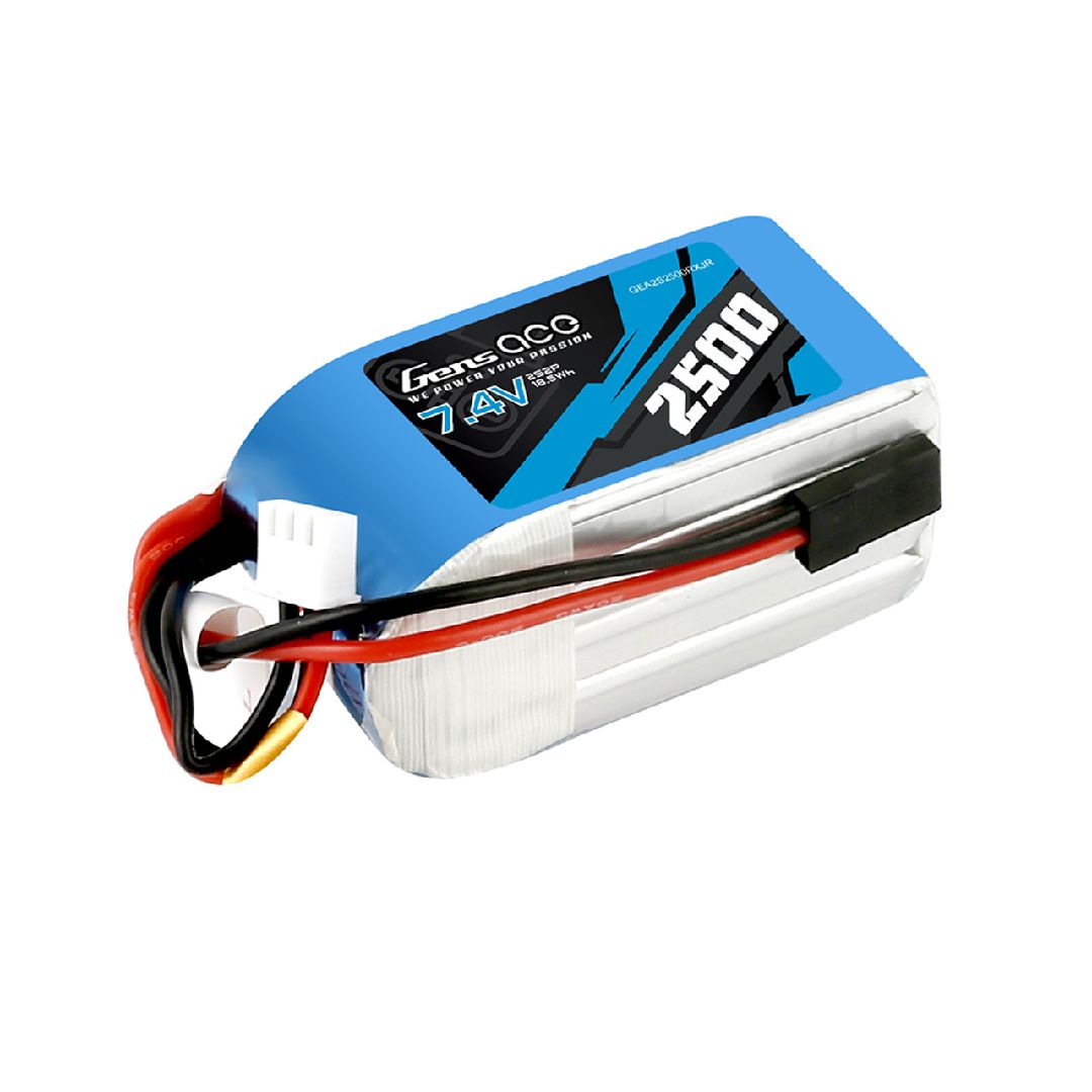 GEA2S2500RXJR Gens Ace RX 2500mAh 2S2P 7.4V LiPo JR-3P Plug Soft Case