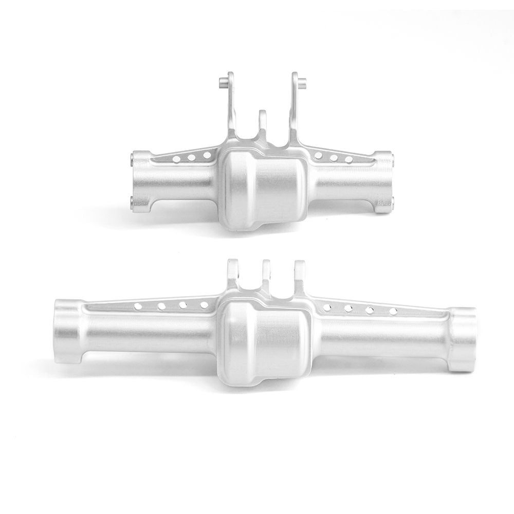 HDTTRX4M027B Hobby Details Traxxas 1/18 TRX-4M AL Fr & Rr Axle Set-Silver (2)