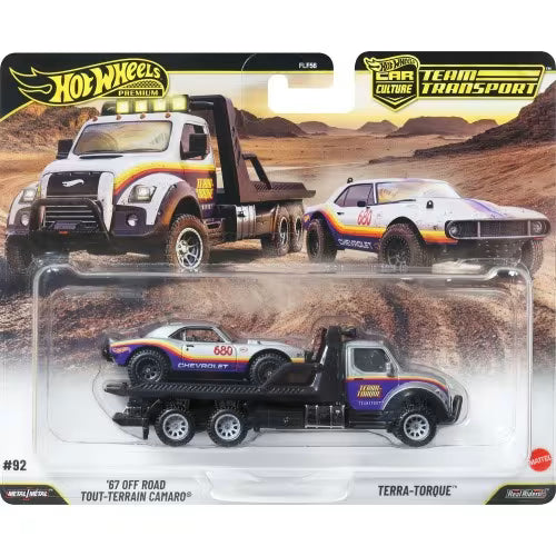 HE Hot Wheel Premium Car Culture Team Transport '67 Off Road Tout-Terrain Camaro Terra-Torque