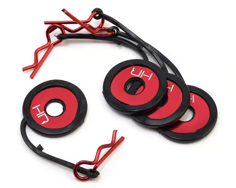 BWP133B02 Hot Racing Red Body Washer & Clip Leash Retainer Set