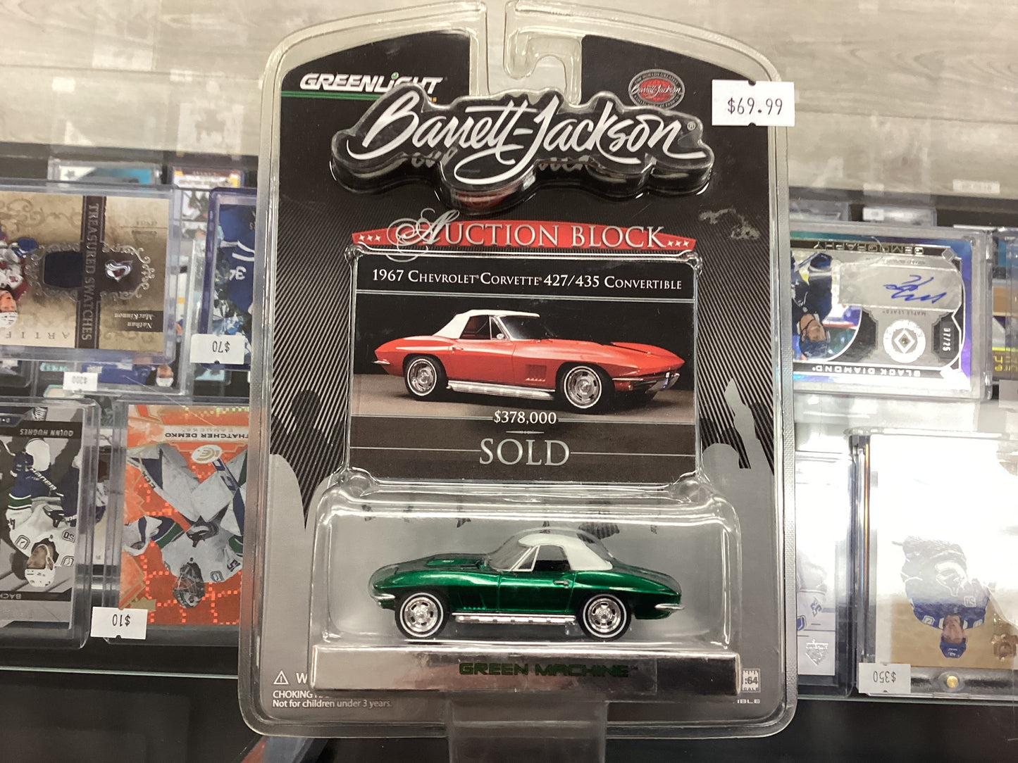 Green light Barret Jackson 1967 Chevrolet Corvette 427/435 Convertible Green Machine