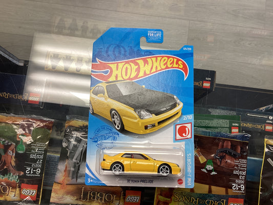 HE HotWheels HW J-Imports ‘98 Honda Prelude Yellow