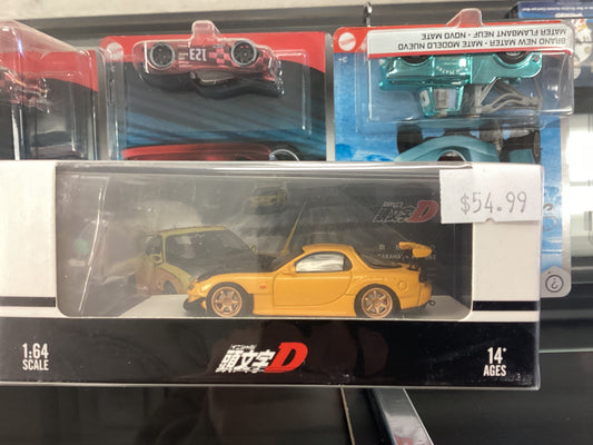 Time Micro Mazda RX-7 Tugongtou Initial D-Yellow Carbon Blk Cap w/Doll Version