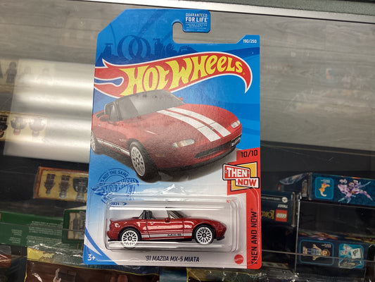 HE HotWheels Then And Now ‘91 Mazda MX-5 Miata Red