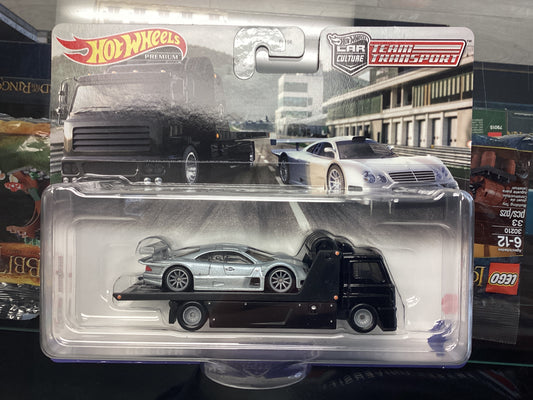 HE HotWheels Team Transporter 1997 Mercedes-Benz CLK-GTR Fleet Street