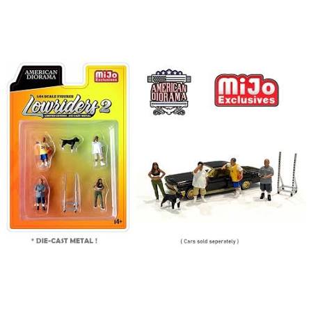 MiJo Exclusives Lowriders 2 American Diorama Limited Edition 1/64 Scale Figures Die Cast Metal
