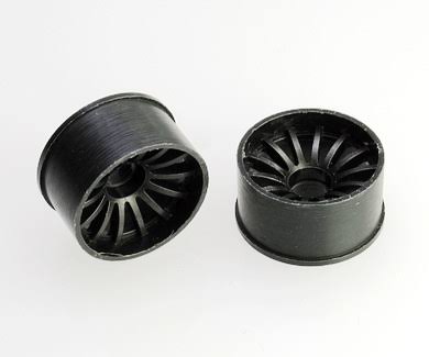 216BR0 PN Racing Mini-Z 2WD Machine Cut 16 Spoke Rear Wheel R0 Black