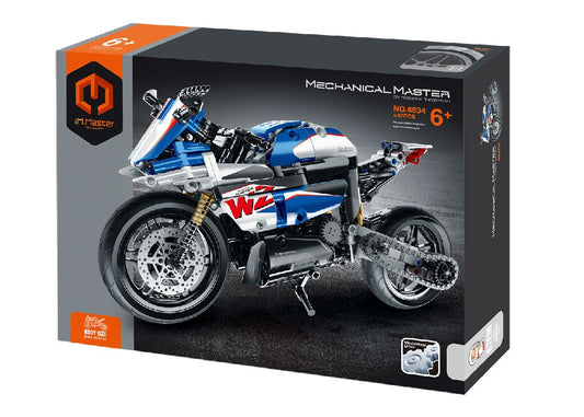iM.Master Building Block Motorcycle - Blue/White - 542 pcs