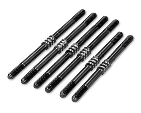 JCO2416 JConcepts RC10T7/SC7 3.5mm Titanium Turnbuckle Set (Black) (6)