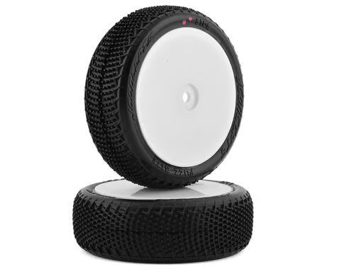 JCO3108-101011 JConcepts Fuzz Bite LP 2.2" Pre-Mounted 4WD Front Buggy Carpet Tires (White) (2) w/12mm Hex (Pink)