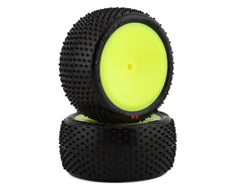 JCO3167-201021 JConcepts Nessi 2.2" Pre-Mounted Rear Buggy Carpet Tires (Yellow) (2) (Pink) w/12mm Hex