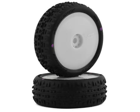 JCO4003-101011 JConcepts Mini-B Swagger Pre-Mounted Front Tires (White) (2) (Pink)