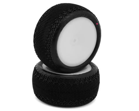 JCO4169-101021 JConcepts 3DP 2.2" Pre-Mounted Rear Buggy Carpet Tires (White) (2) (Pink) w/12mm Hex