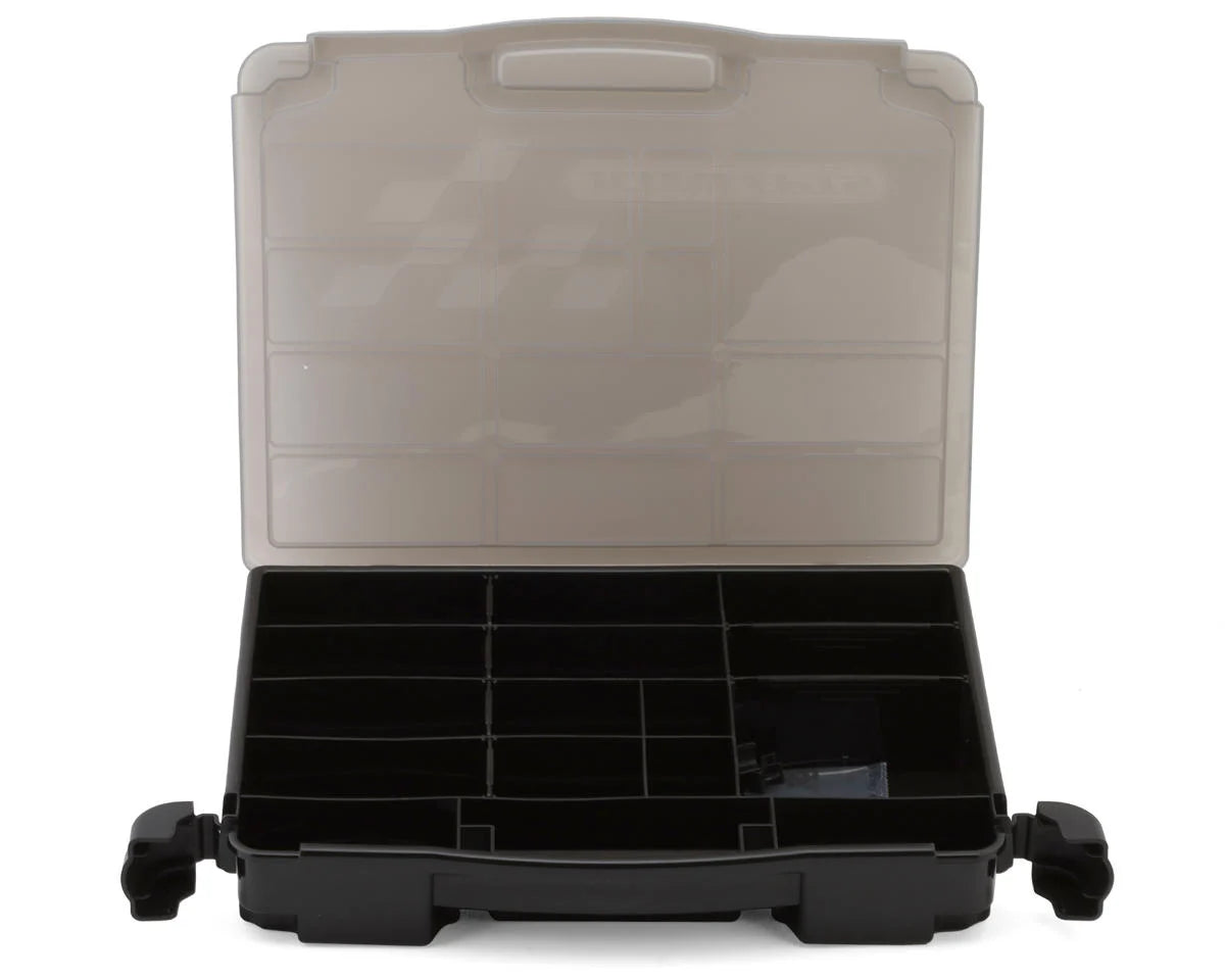 JCO5128-28 JConcepts Parts Storage Box (Black/Smoke Grey) (14.5x11x2.37")