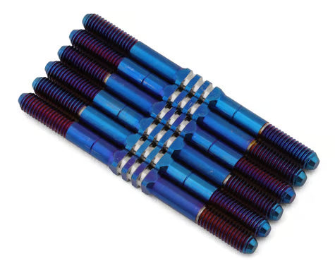 JCO51361 JConcepts RC10 B7/B7D Fin Titanium Turnbuckle (Burnt Blue) (6)