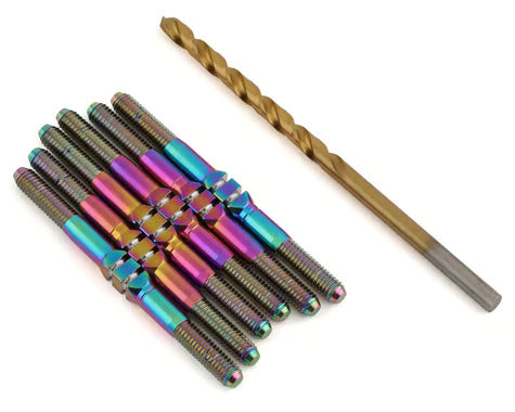 JT10771 J&T Bearing Co. Associated B6.4/B7 Titanium "Milled" XD Turnbuckle K (Oil Slick)