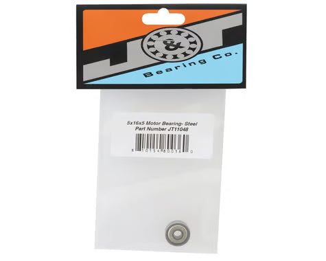 JT11048 J&T Bearing Co. 5x16x5mm Metal Shielded Motor Ball Bearing (Steel)