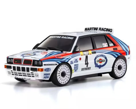 Kyosho MA-020 AWD Mini-Z ReadySet w/1992 Lancia Delta Monte Carlo Rally Body (White/Blue) w/KT-531P 2.4GHz Radio