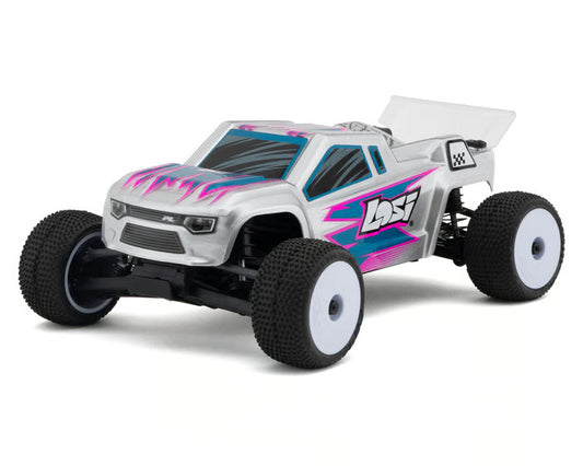 Losi 1/28 Micro-T 2S 2WD RTR Stadium Truck (Battery & Charger Included), Silver