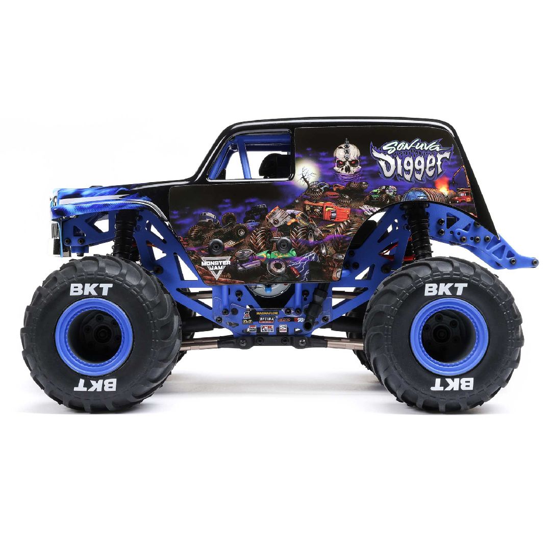 LOS01026T2 Losi 1/18 Mini LMT Son Uva Digger Monster Truck 4X4 RTR - Blue