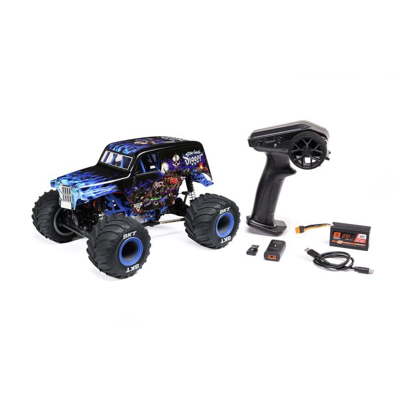 LOS01026T2 Losi 1/18 Mini LMT Son Uva Digger Monster Truck 4X4 RTR - Blue