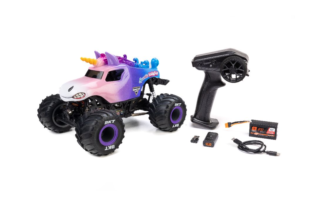 LOS01026T5 Losi 1/18 Mini LMT Sparkle Smash Brushed Monster Truck 4X4 RTR