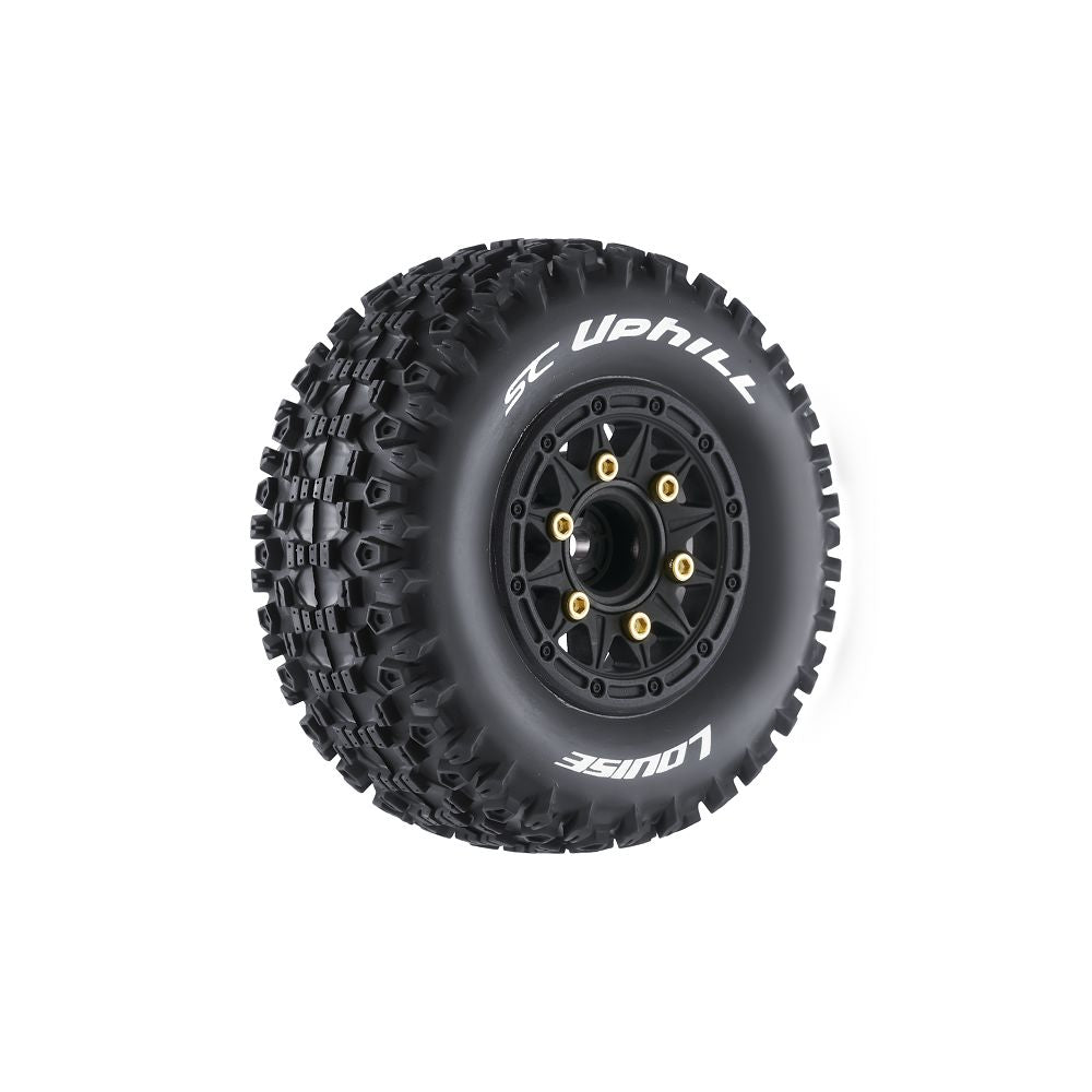 LOULT3223SB Louise R/C SC-Uphill 2.2/3.0" - 12,14,17mm Rem Hex Black Wheels (2)
