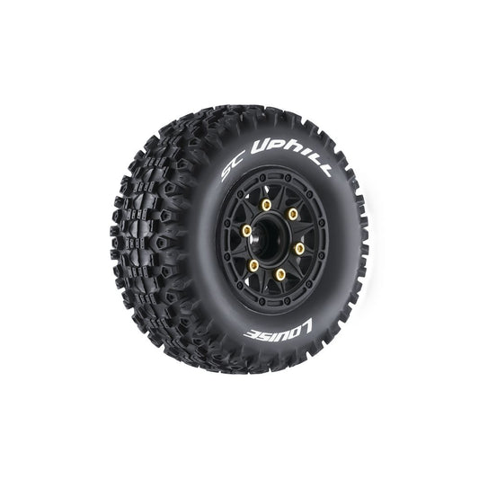 LOULT3223SB Louise R/C SC-Uphill 2.2/3.0" - 12,14,17mm Rem Hex Black Wheels (2)
