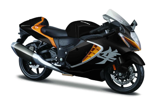 Maisto 1/12 MC SE Hayabusa (2022) w/ stand - Black/Orange