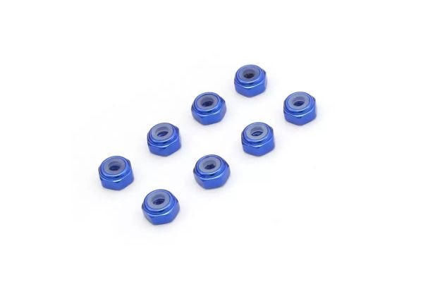 M2 Alu. Nylon Color Nut 8pcs (Blue) MZW128BL