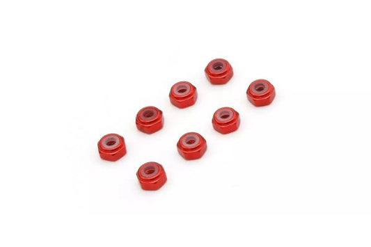 M2 Alu. Nylon Color Nut 8pcs (Red) MZW128R
