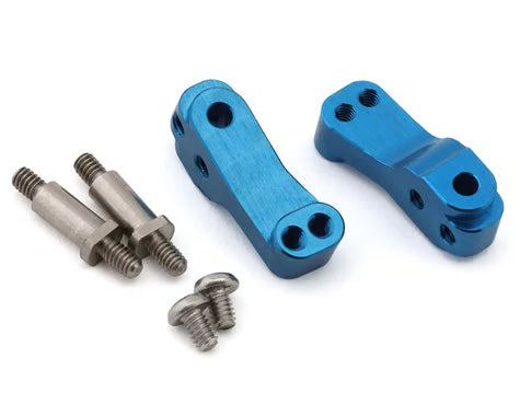 NX-572 NEXX Racing Team Associated RC28 Aluminum Steering Knuckles (Blue) (2) w/Axles