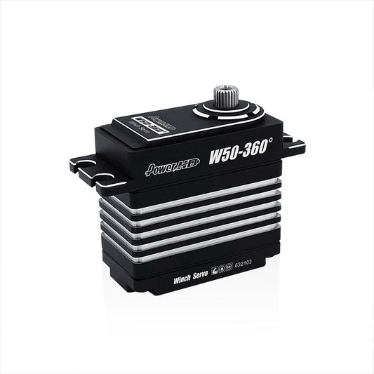 W50-360 Power HD Winch Servo - HV Coreless - 50.0KG 0.9sec/360 Degrees